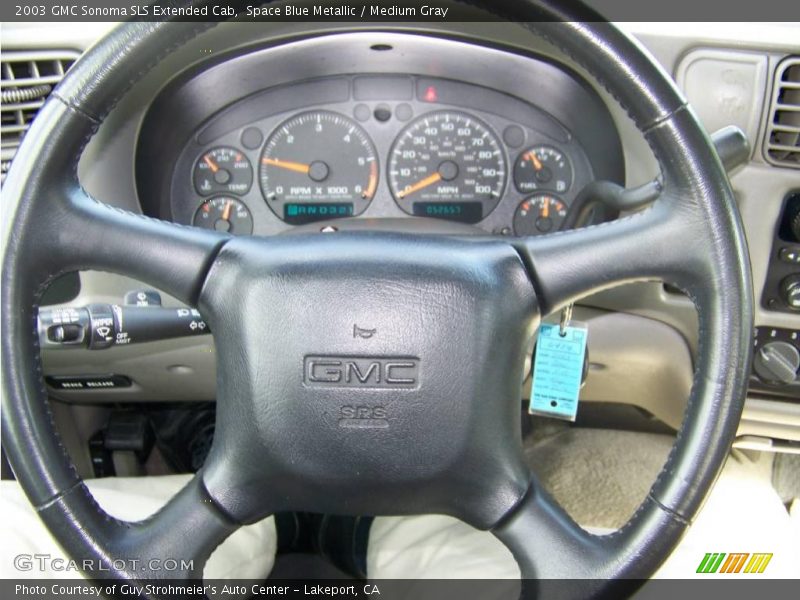 Space Blue Metallic / Medium Gray 2003 GMC Sonoma SLS Extended Cab