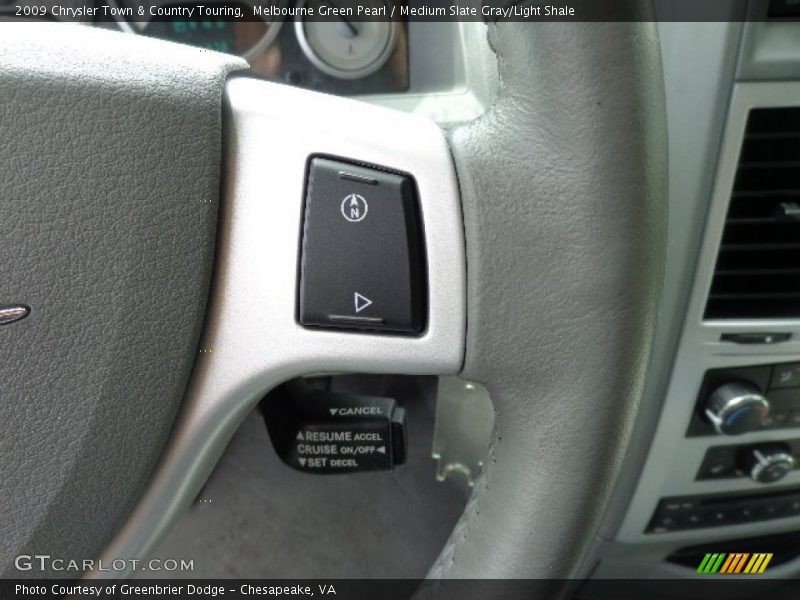 Melbourne Green Pearl / Medium Slate Gray/Light Shale 2009 Chrysler Town & Country Touring