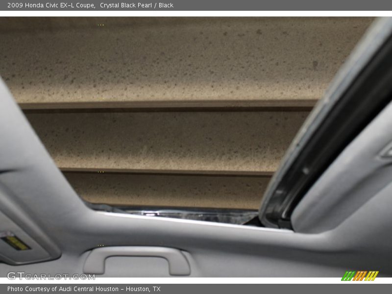 Crystal Black Pearl / Black 2009 Honda Civic EX-L Coupe