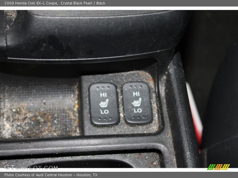 Crystal Black Pearl / Black 2009 Honda Civic EX-L Coupe