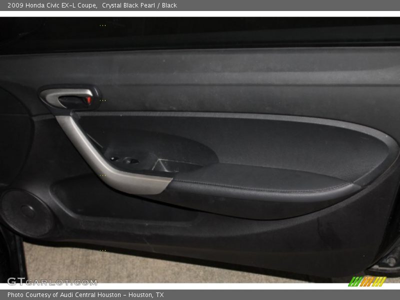 Crystal Black Pearl / Black 2009 Honda Civic EX-L Coupe