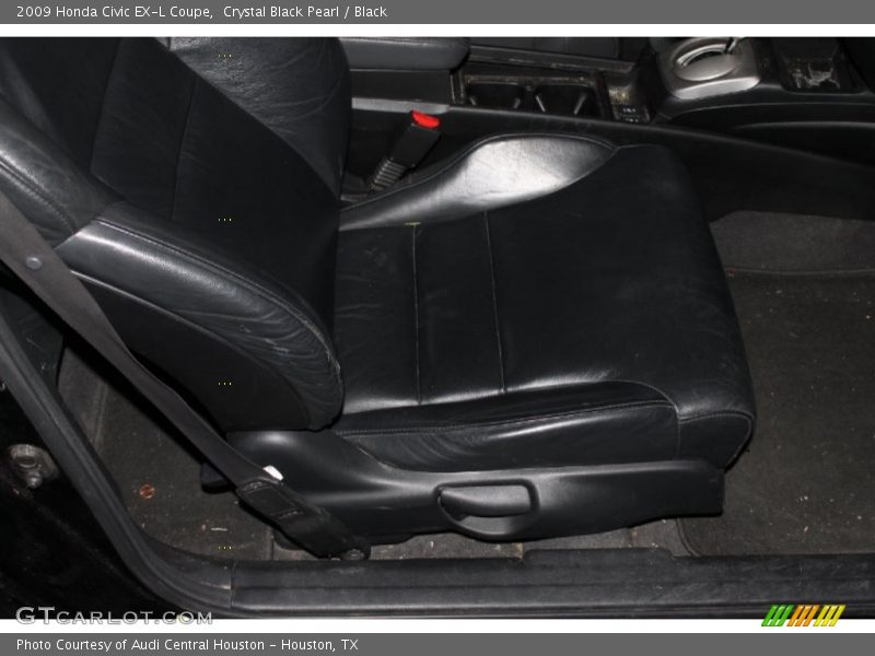 Crystal Black Pearl / Black 2009 Honda Civic EX-L Coupe