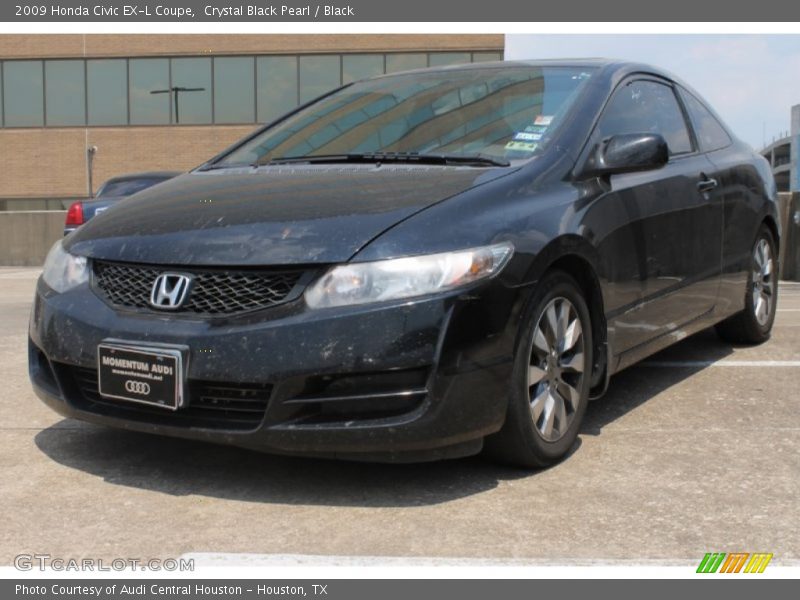 Crystal Black Pearl / Black 2009 Honda Civic EX-L Coupe