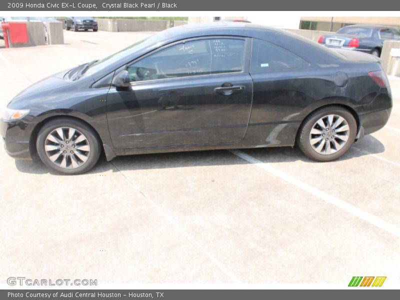 Crystal Black Pearl / Black 2009 Honda Civic EX-L Coupe