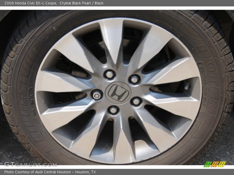 Crystal Black Pearl / Black 2009 Honda Civic EX-L Coupe