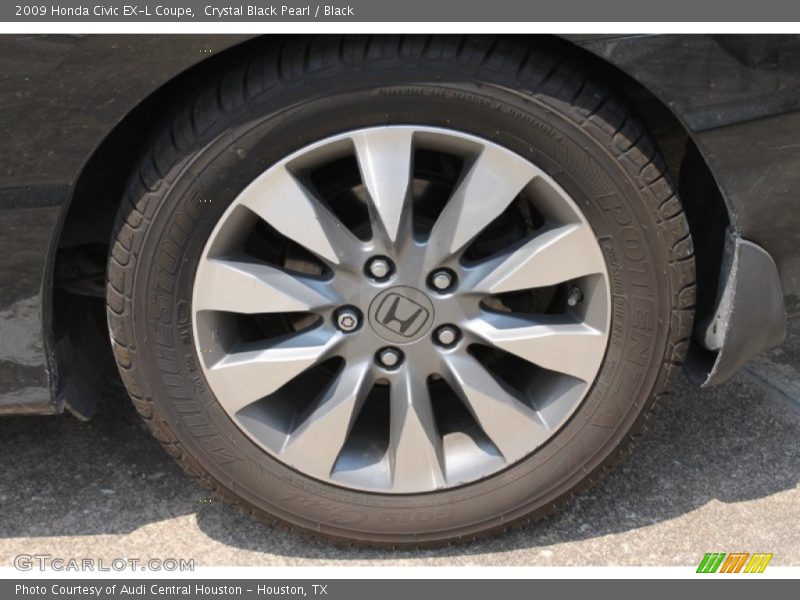 Crystal Black Pearl / Black 2009 Honda Civic EX-L Coupe