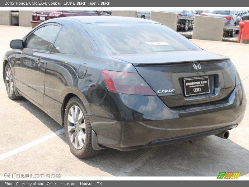 Crystal Black Pearl / Black 2009 Honda Civic EX-L Coupe