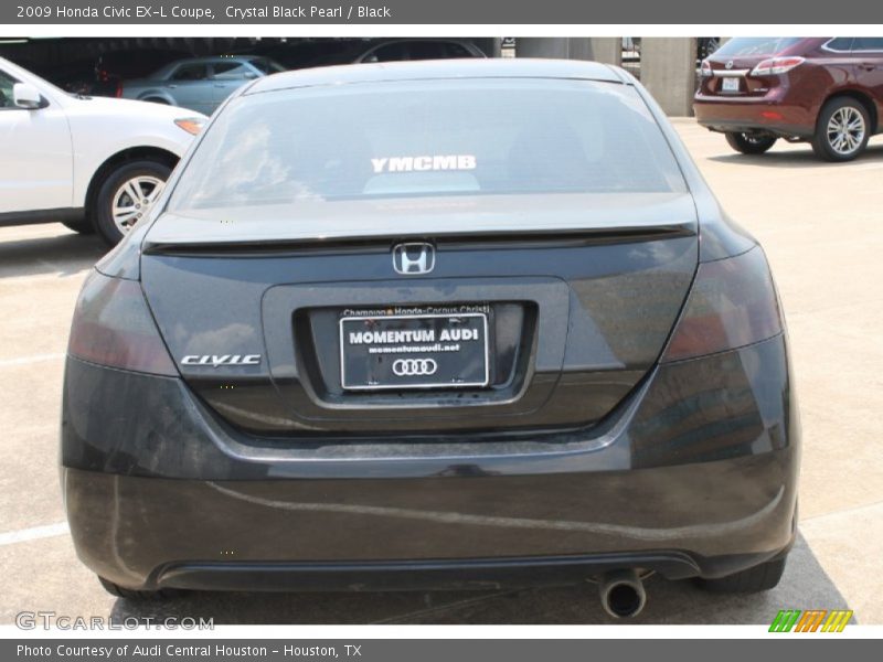 Crystal Black Pearl / Black 2009 Honda Civic EX-L Coupe