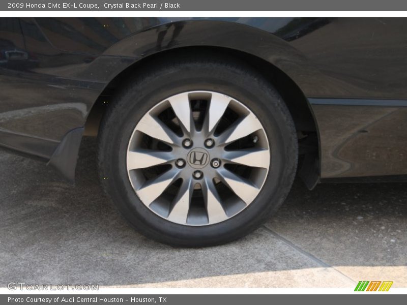 Crystal Black Pearl / Black 2009 Honda Civic EX-L Coupe