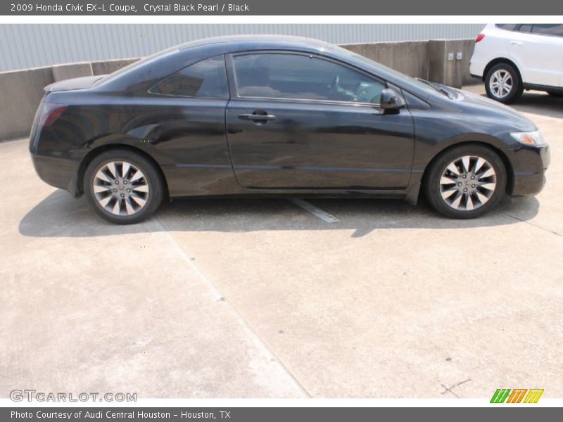 Crystal Black Pearl / Black 2009 Honda Civic EX-L Coupe