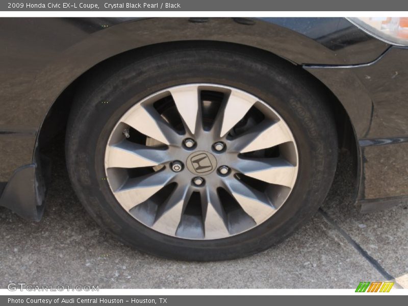 Crystal Black Pearl / Black 2009 Honda Civic EX-L Coupe