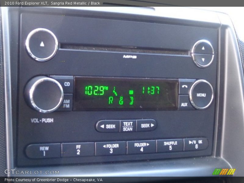 Sangria Red Metallic / Black 2010 Ford Explorer XLT