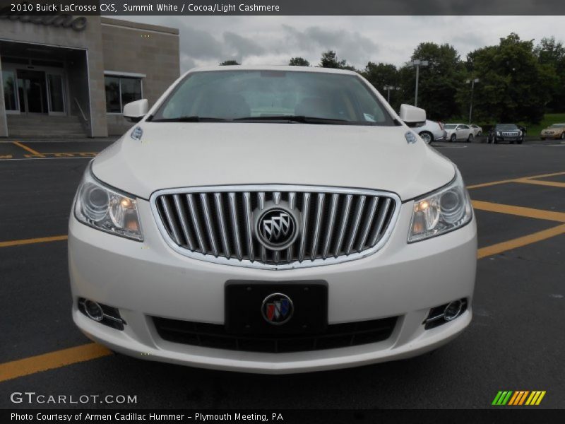 Summit White / Cocoa/Light Cashmere 2010 Buick LaCrosse CXS