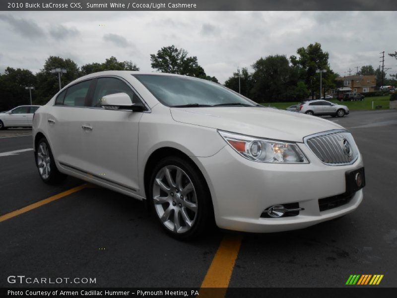 Summit White / Cocoa/Light Cashmere 2010 Buick LaCrosse CXS