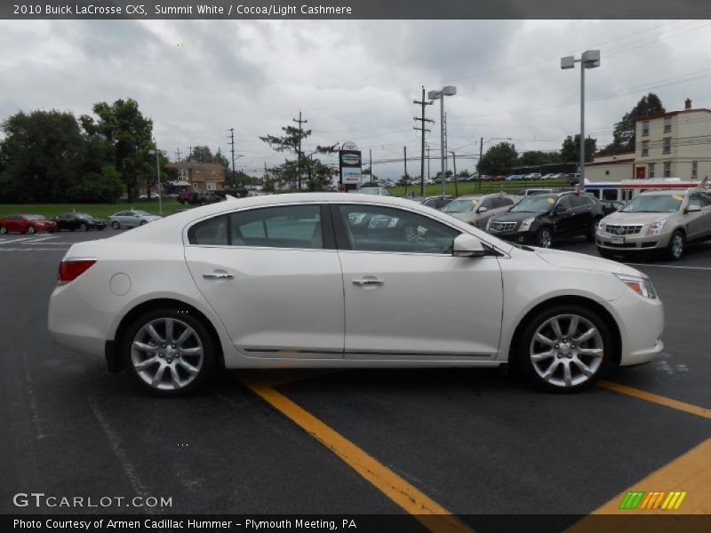 Summit White / Cocoa/Light Cashmere 2010 Buick LaCrosse CXS