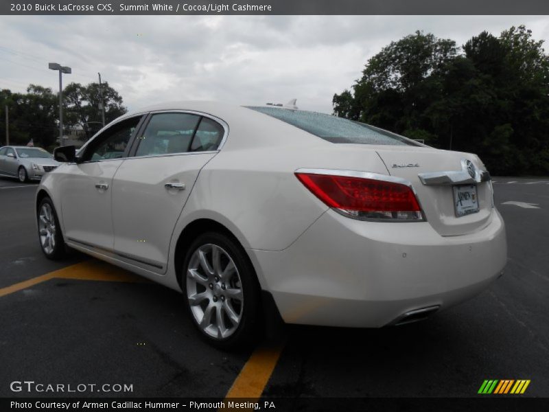 Summit White / Cocoa/Light Cashmere 2010 Buick LaCrosse CXS