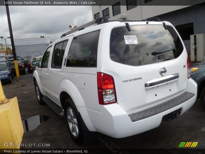 Avalanche White / Cafe Latte 2008 Nissan Pathfinder SE 4x4