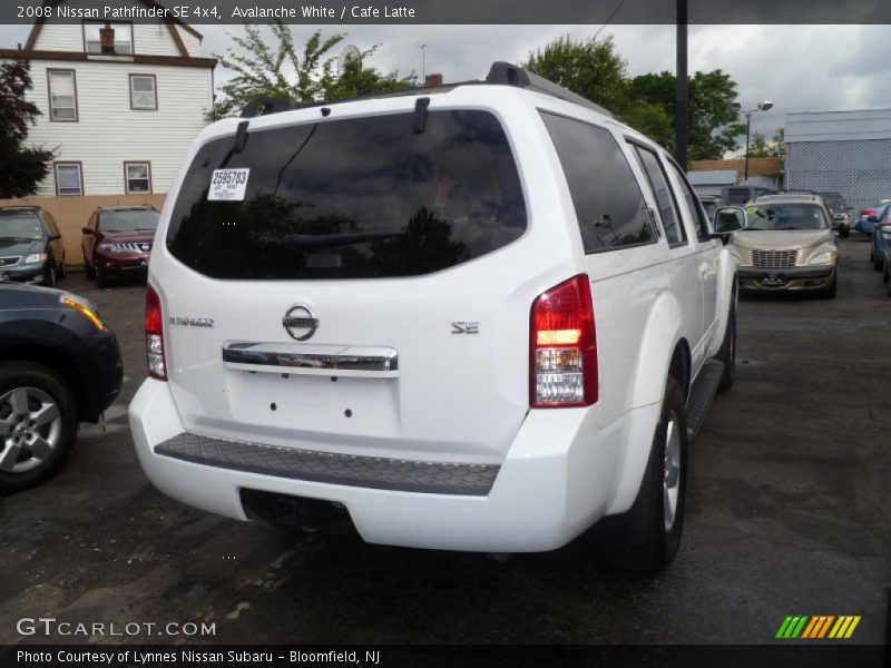 Avalanche White / Cafe Latte 2008 Nissan Pathfinder SE 4x4