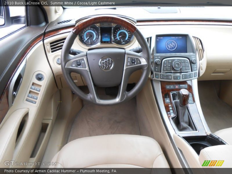 Summit White / Cocoa/Light Cashmere 2010 Buick LaCrosse CXS