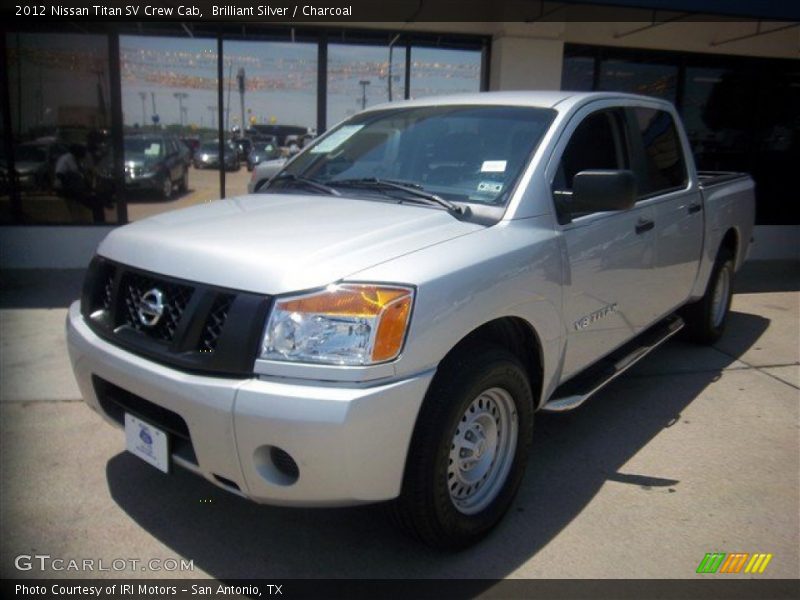 Brilliant Silver / Charcoal 2012 Nissan Titan SV Crew Cab
