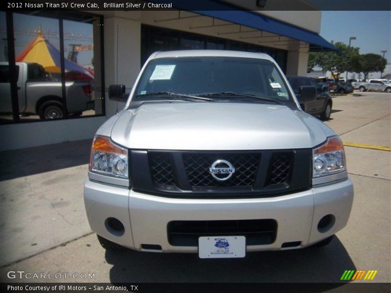 Brilliant Silver / Charcoal 2012 Nissan Titan SV Crew Cab
