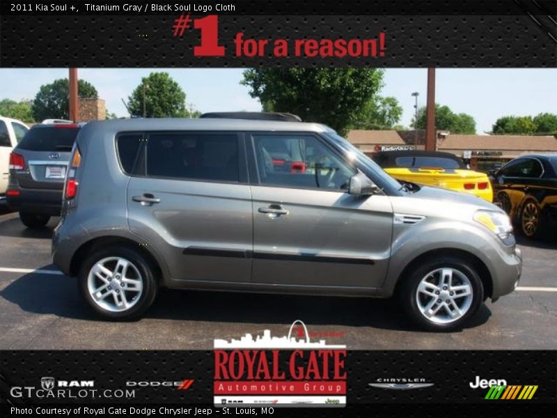 Titanium Gray / Black Soul Logo Cloth 2011 Kia Soul +
