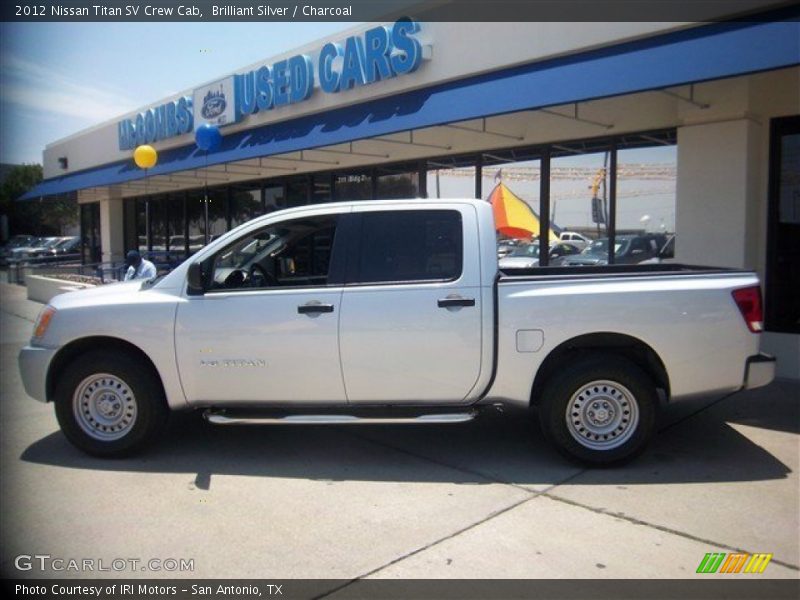 Brilliant Silver / Charcoal 2012 Nissan Titan SV Crew Cab