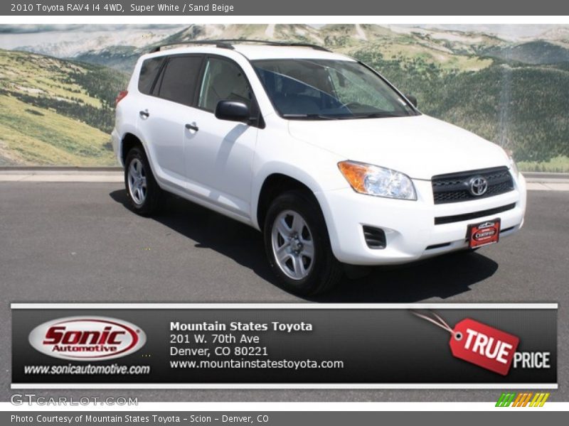 Super White / Sand Beige 2010 Toyota RAV4 I4 4WD