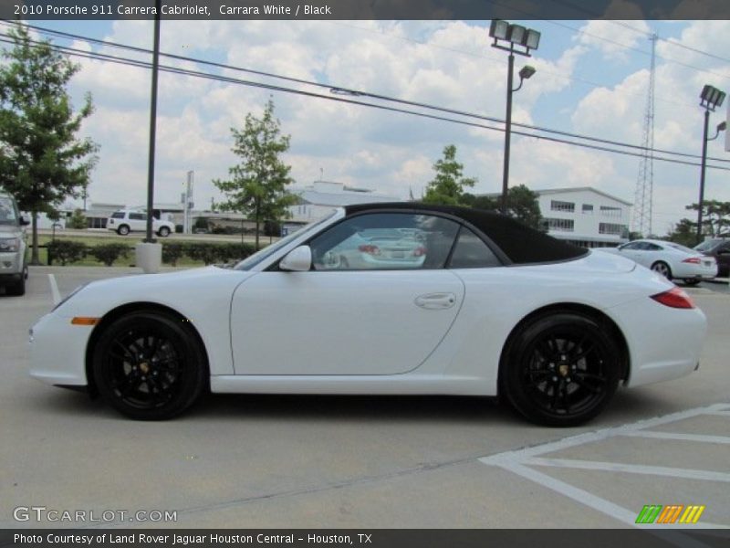 Carrara White / Black 2010 Porsche 911 Carrera Cabriolet