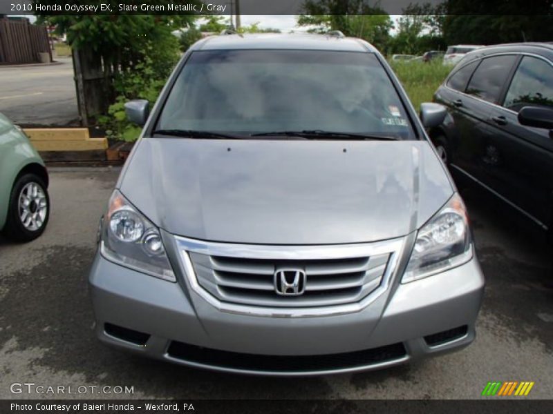 Slate Green Metallic / Gray 2010 Honda Odyssey EX