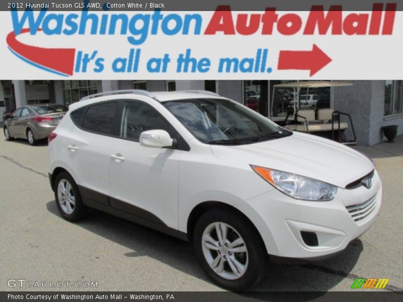 Cotton White / Black 2012 Hyundai Tucson GLS AWD