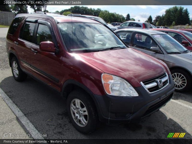 Chianti Red Pearl / Saddle 2004 Honda CR-V EX 4WD
