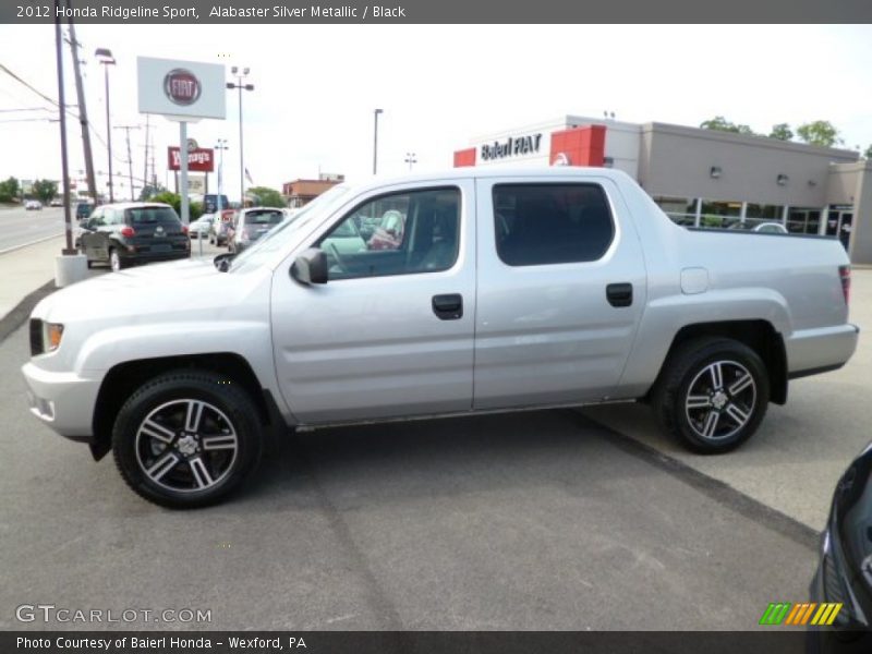 Alabaster Silver Metallic / Black 2012 Honda Ridgeline Sport