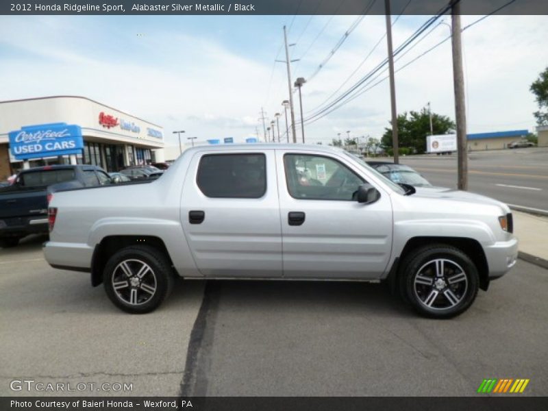 Alabaster Silver Metallic / Black 2012 Honda Ridgeline Sport