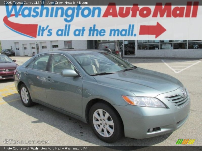 Aloe Green Metallic / Bisque 2008 Toyota Camry XLE V6