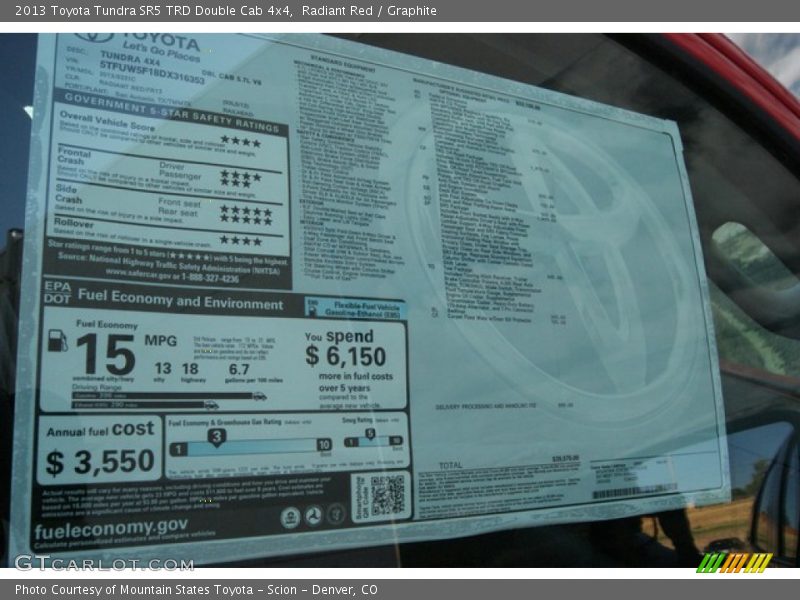 Radiant Red / Graphite 2013 Toyota Tundra SR5 TRD Double Cab 4x4