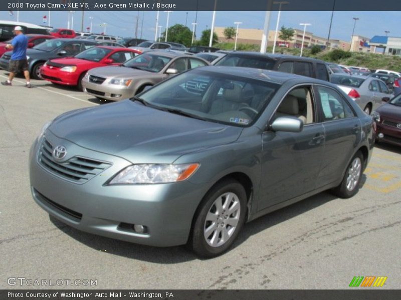 Aloe Green Metallic / Bisque 2008 Toyota Camry XLE V6