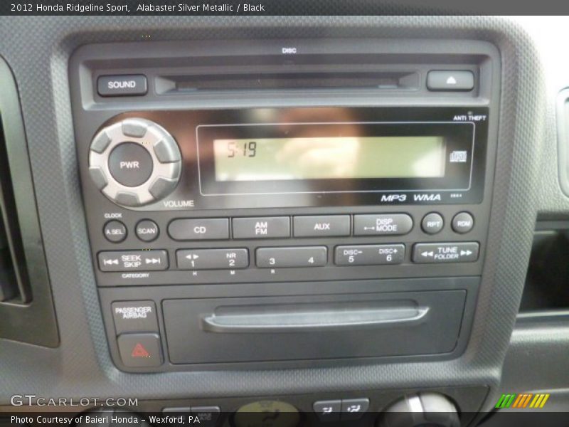 Alabaster Silver Metallic / Black 2012 Honda Ridgeline Sport