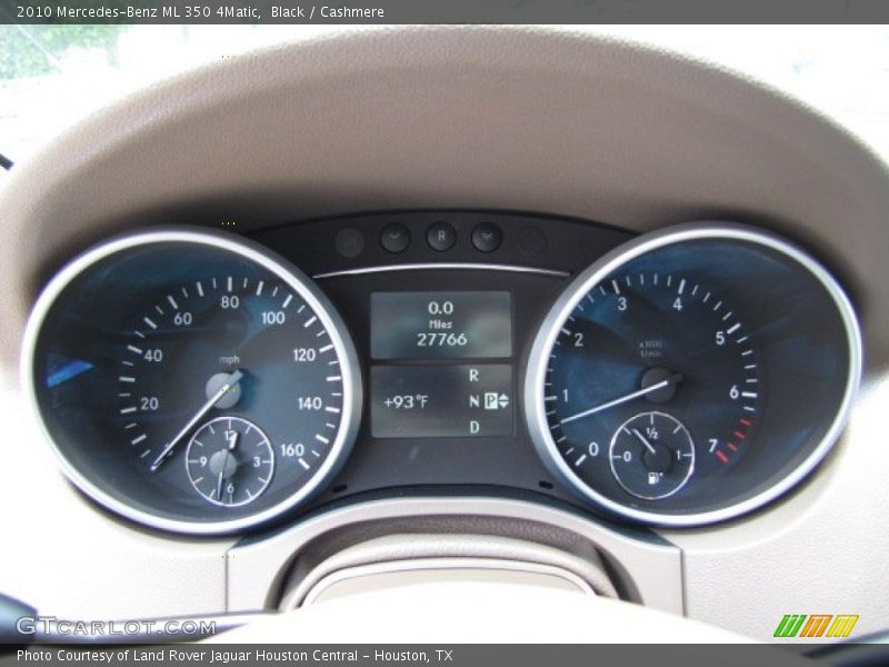 Black / Cashmere 2010 Mercedes-Benz ML 350 4Matic