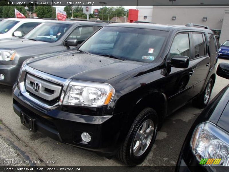 Crystal Black Pearl / Gray 2011 Honda Pilot EX 4WD