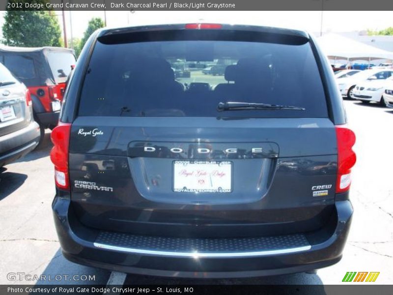 Dark Charcoal Pearl / Black/Light Graystone 2012 Dodge Grand Caravan Crew