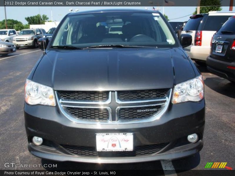 Dark Charcoal Pearl / Black/Light Graystone 2012 Dodge Grand Caravan Crew