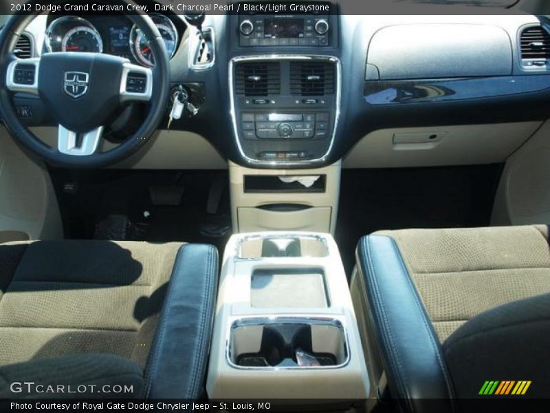 Dark Charcoal Pearl / Black/Light Graystone 2012 Dodge Grand Caravan Crew