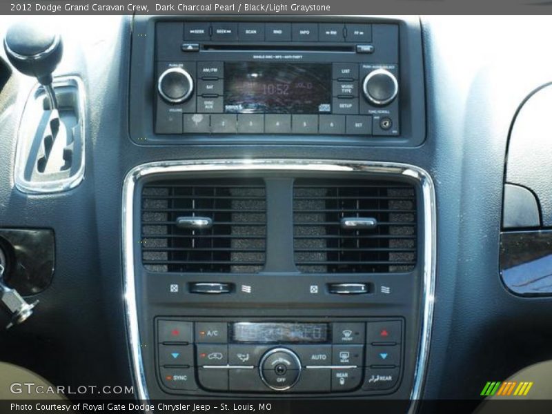 Dark Charcoal Pearl / Black/Light Graystone 2012 Dodge Grand Caravan Crew