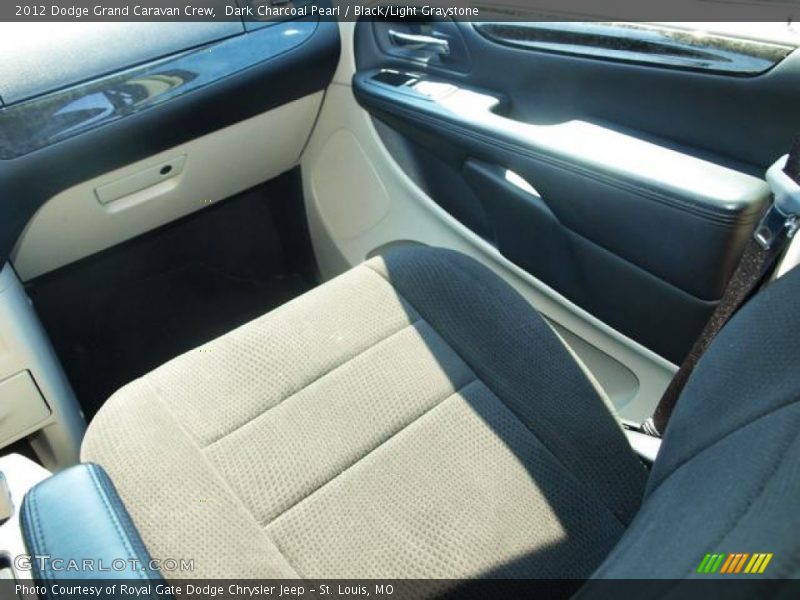 Dark Charcoal Pearl / Black/Light Graystone 2012 Dodge Grand Caravan Crew