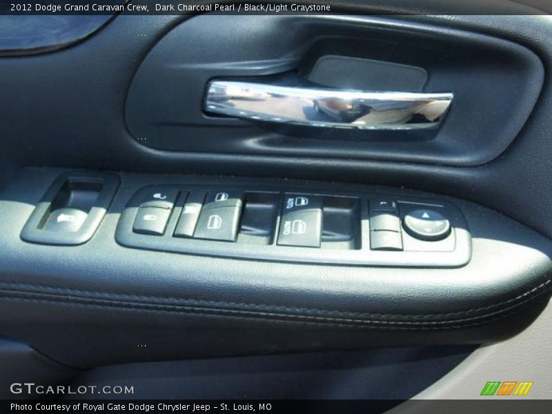 Dark Charcoal Pearl / Black/Light Graystone 2012 Dodge Grand Caravan Crew