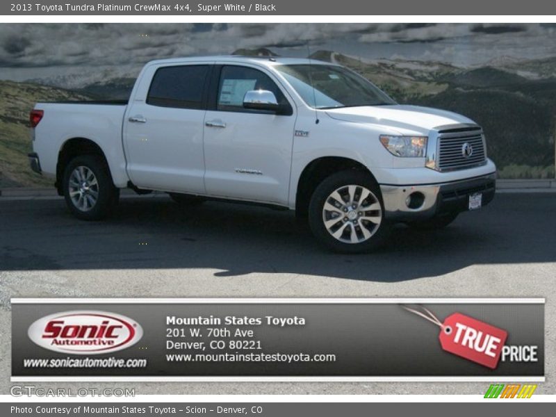 Super White / Black 2013 Toyota Tundra Platinum CrewMax 4x4