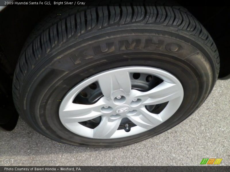 Bright Silver / Gray 2009 Hyundai Santa Fe GLS