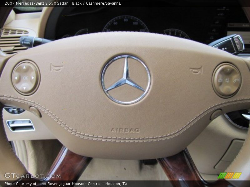 Black / Cashmere/Savanna 2007 Mercedes-Benz S 550 Sedan