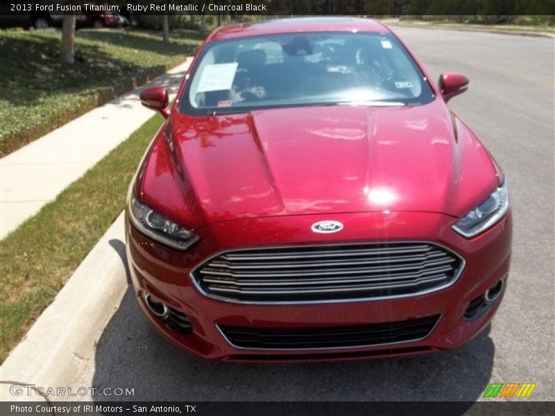 Ruby Red Metallic / Charcoal Black 2013 Ford Fusion Titanium